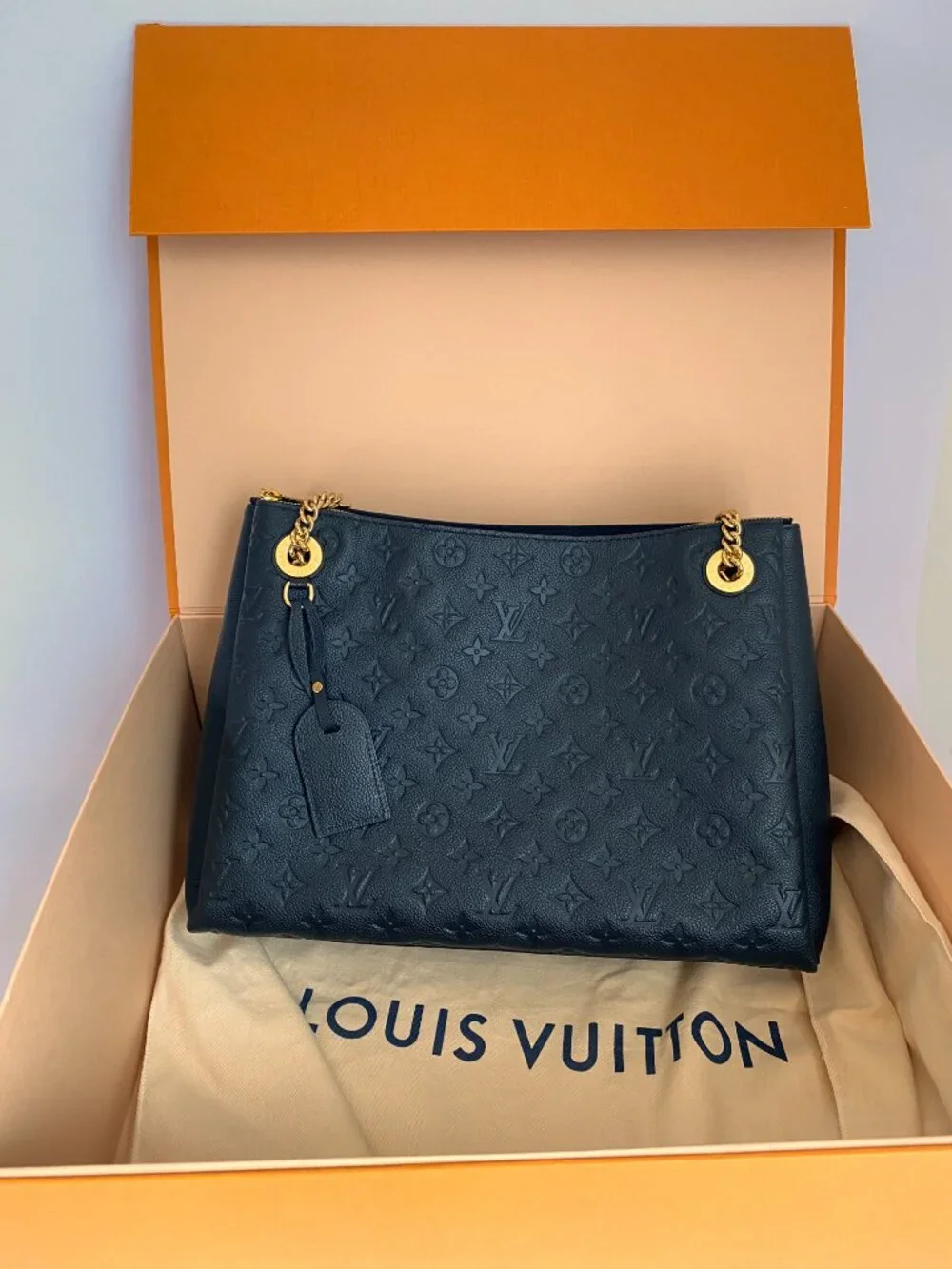 Louis Vuitton Monogram Empreinte Surene MM Black Tote + Box/Receipt - Picture 4 of 16